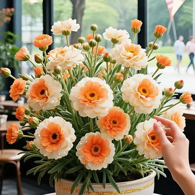 Golden Lace PortulacašøāØ Brilliant Double Blooms for Effortless Summer Color