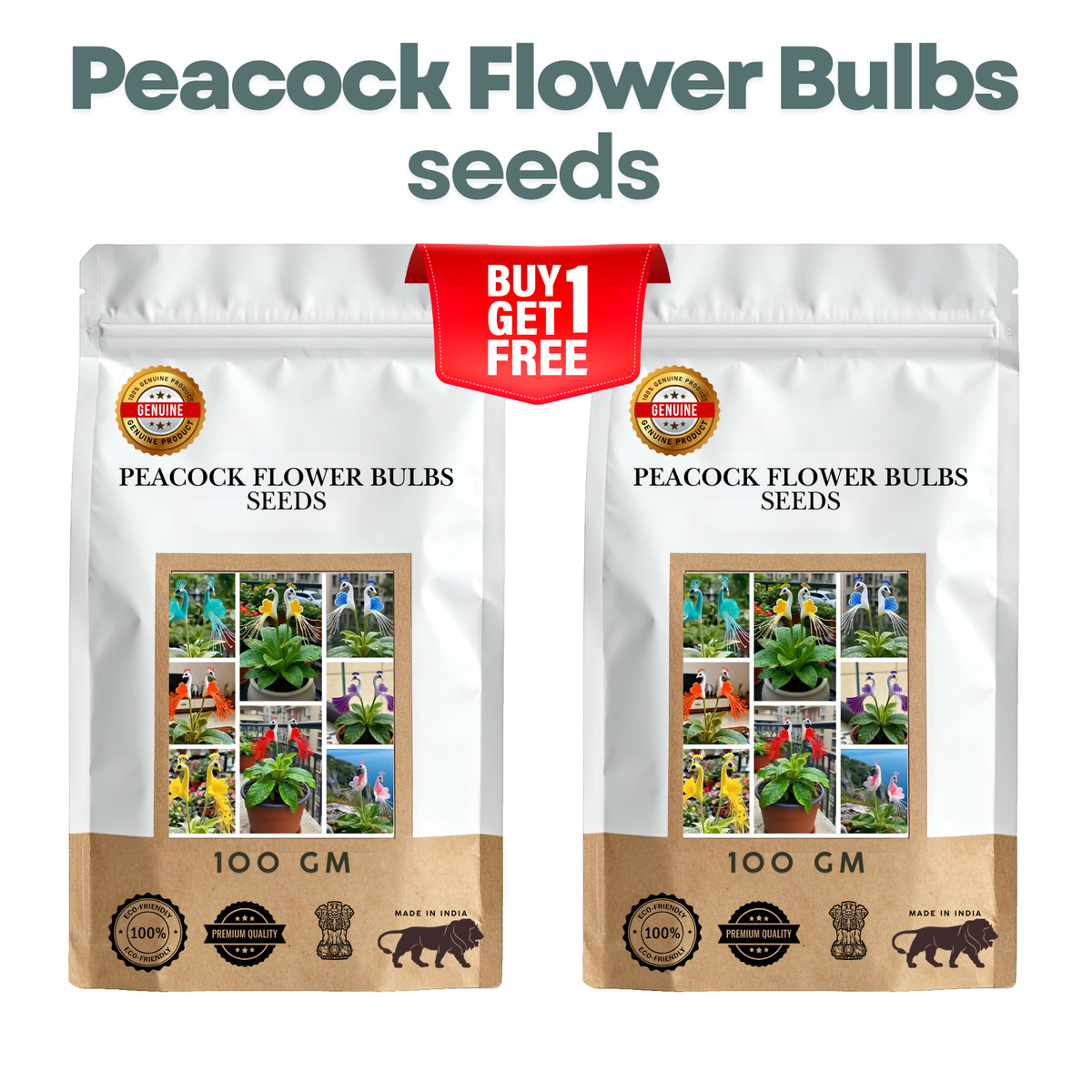 🌸🌸 Peacock Flower Bulbs Seeds — Plant hope, watch splendor bloom!🌸🌸 🌱BUY 1 GET 1 FREE! 🌱